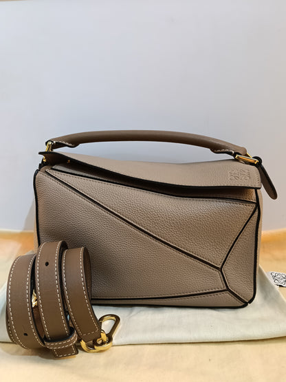 Loewe Puzzle Small Grained Sand Mink GHW 2020