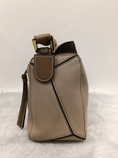 Loewe Puzzle Small Grained Sand Mink GHW 2020