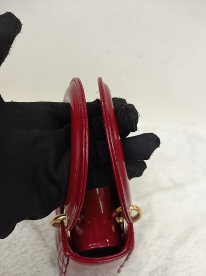Lady Dior Mini Patent Red GHW 2019