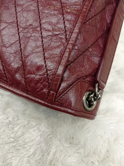 YsL Niki Medium Calfskin Burgundy RHW 2018