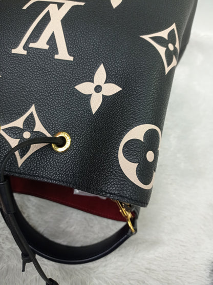 LV Neo Noe MM Monogram Empreinte Noir Creme 2022 (CHIP)