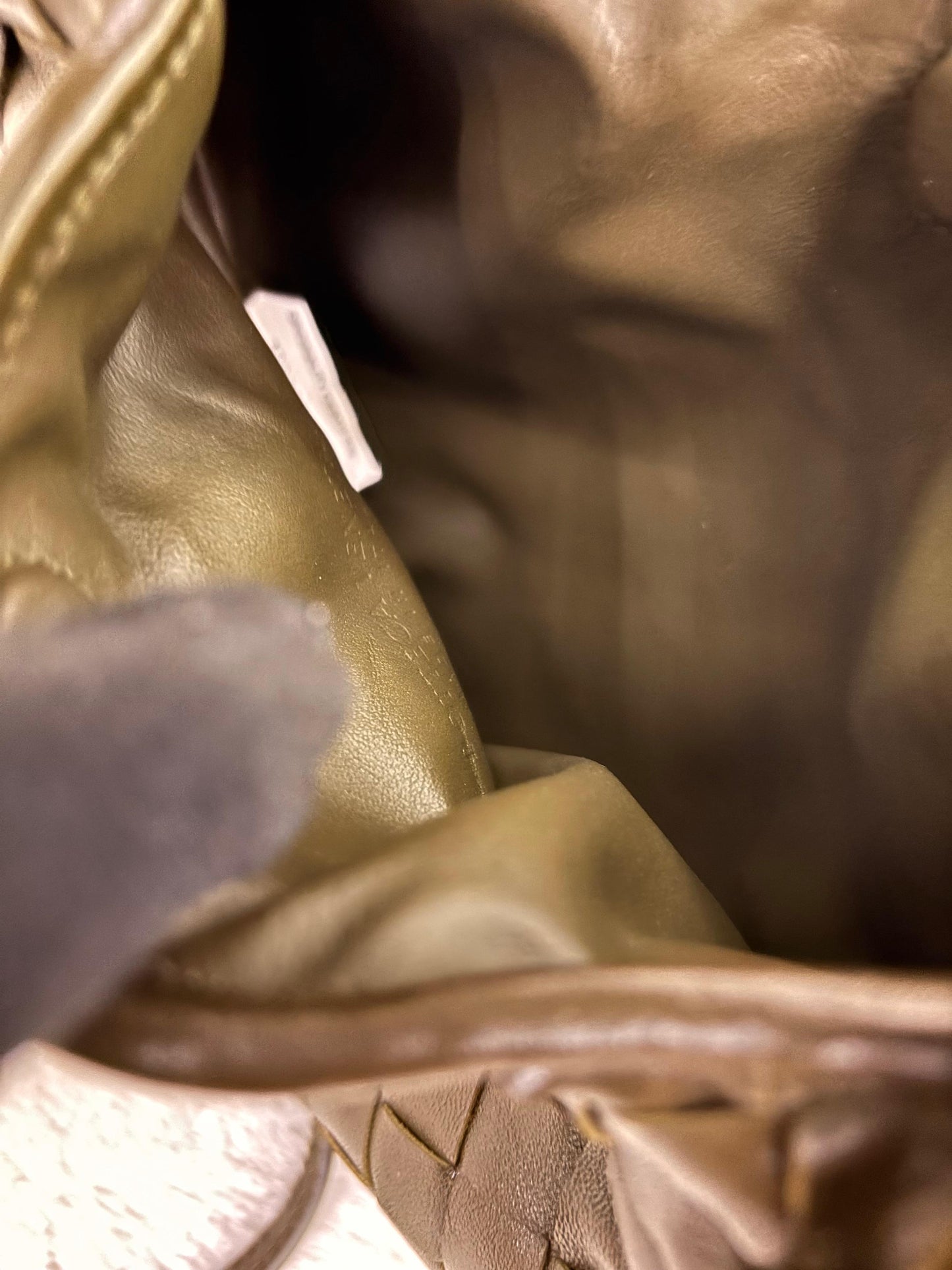 Bottega Veneta Hop Mini Khaki GHW