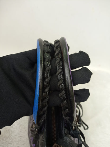 Balenciaga Mini City Classic Graffiti Black Bleu Violet RGHW 2018
