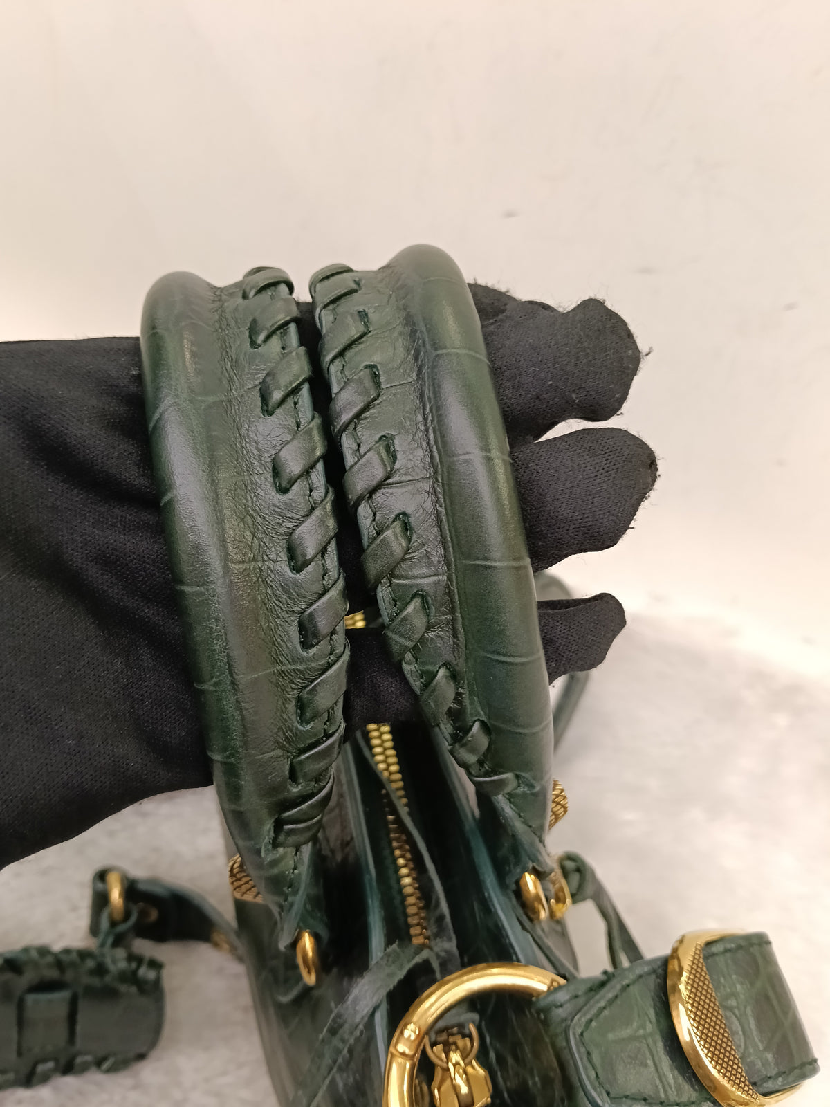 Balenciaga Neo Cagole Small Croco Green RGHW 2023