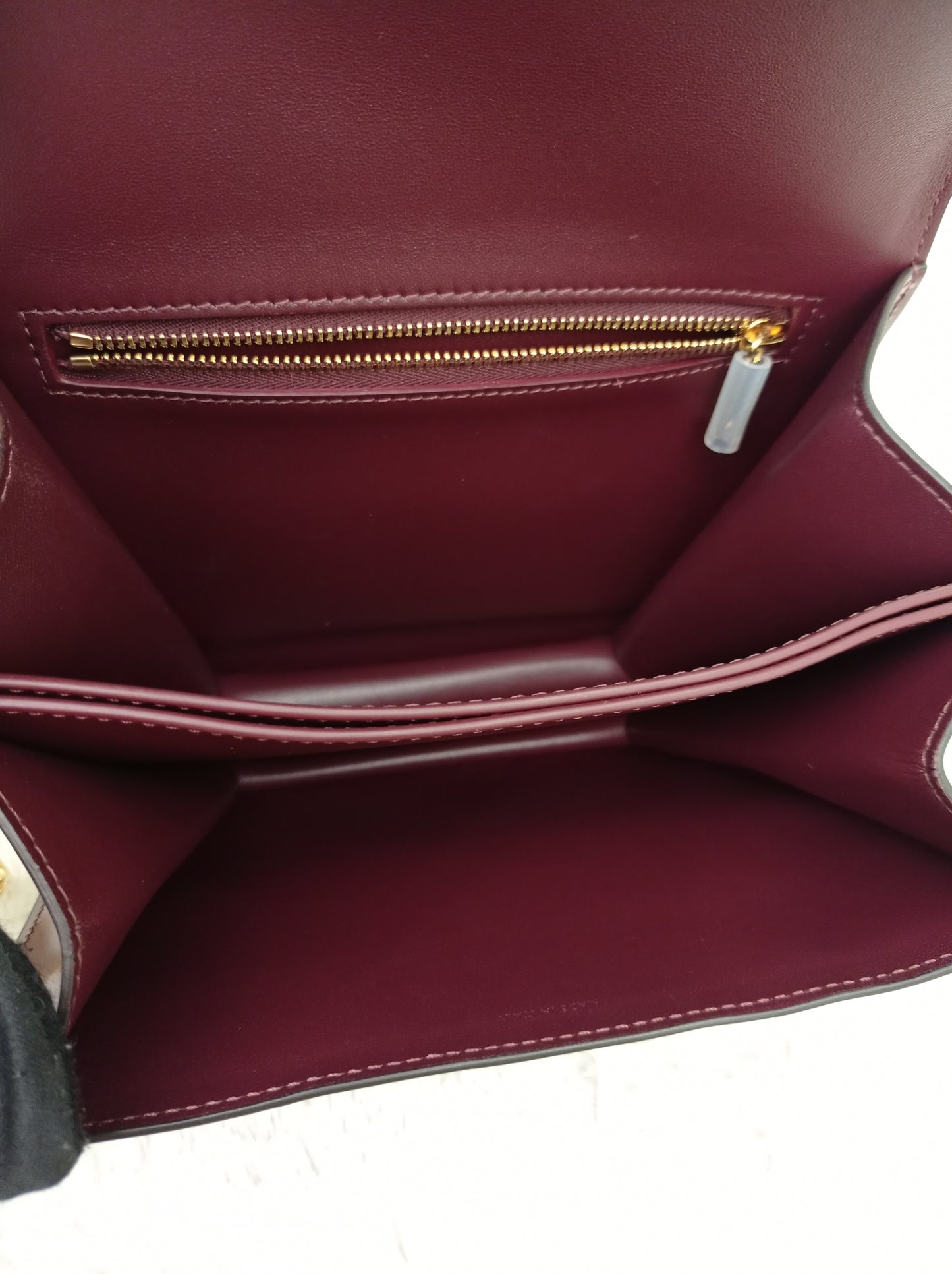 Celine Triomphe College Calfskin Dark Burgundy GHW 2023