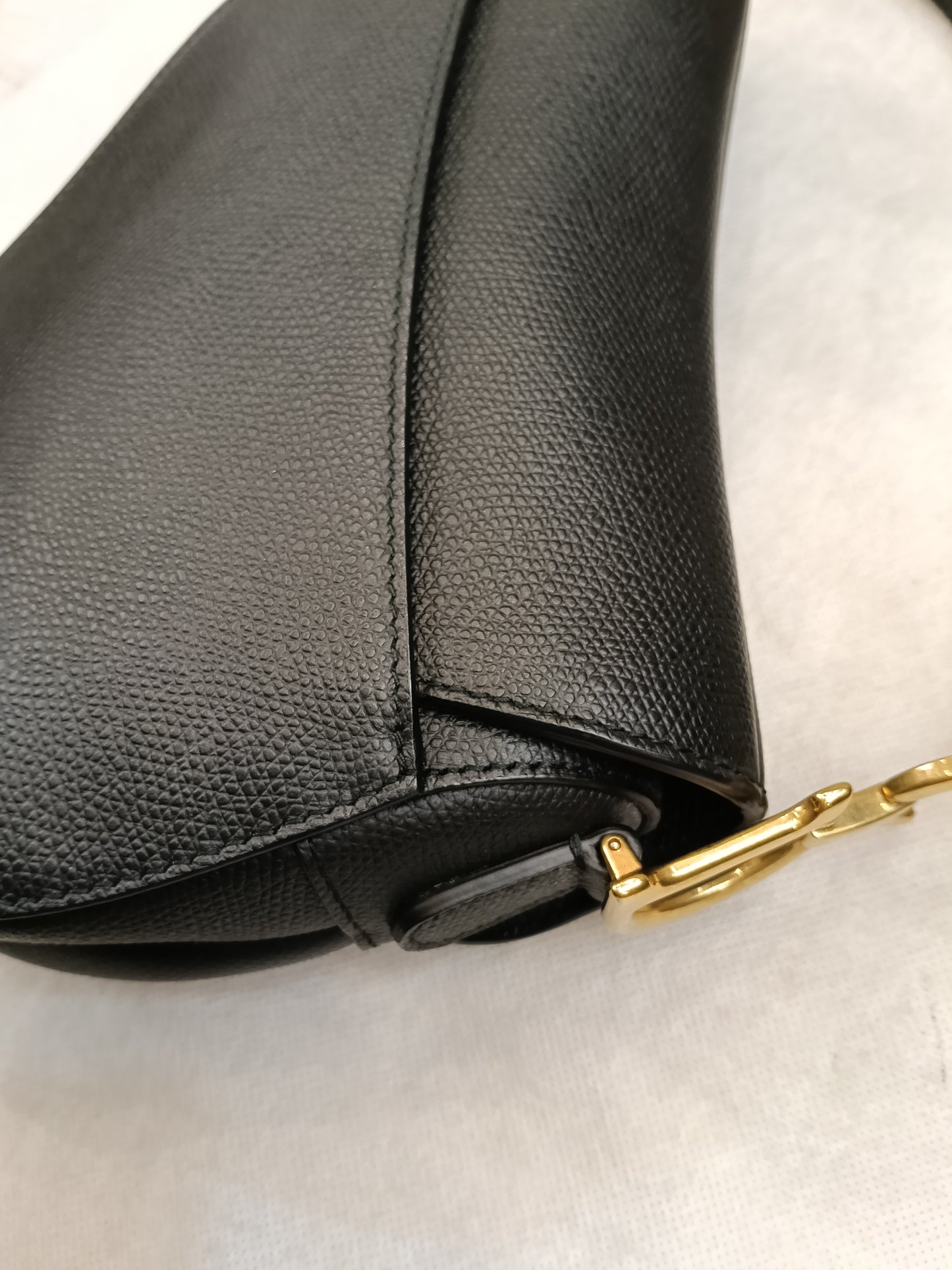 Dior Saddle Mini Grained Black GHW 2019