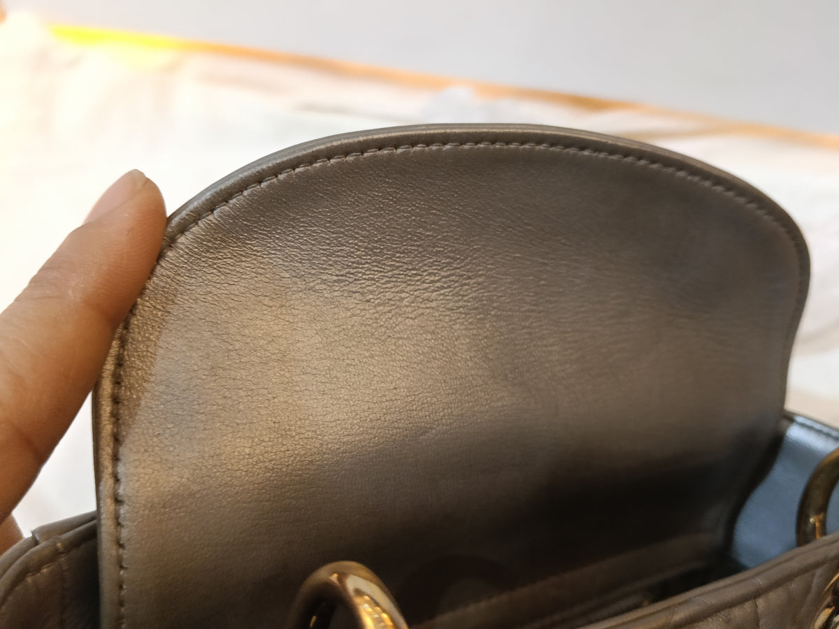 Lady Dior Mini Lamb Silver GHW 2016