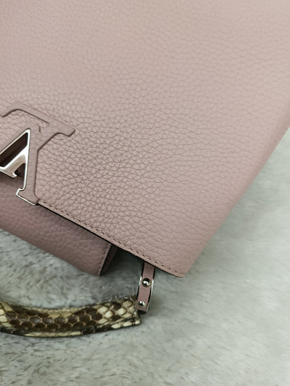 LV Capucines BB Taurillon Magnolia Handle Python 2016