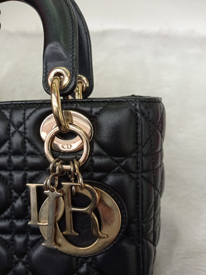 Lady Dior Small Lamb Black GHW 2018