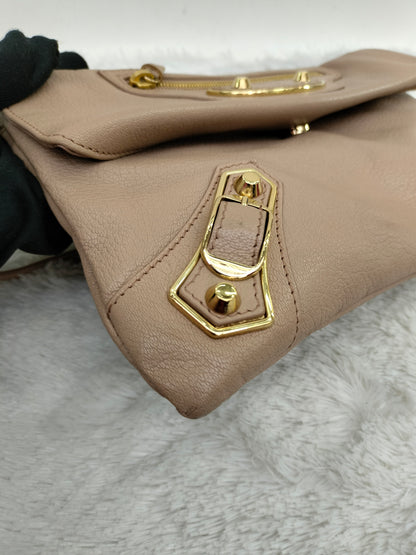 Balenciaga Envelope Clutch Rose De Sable GHW