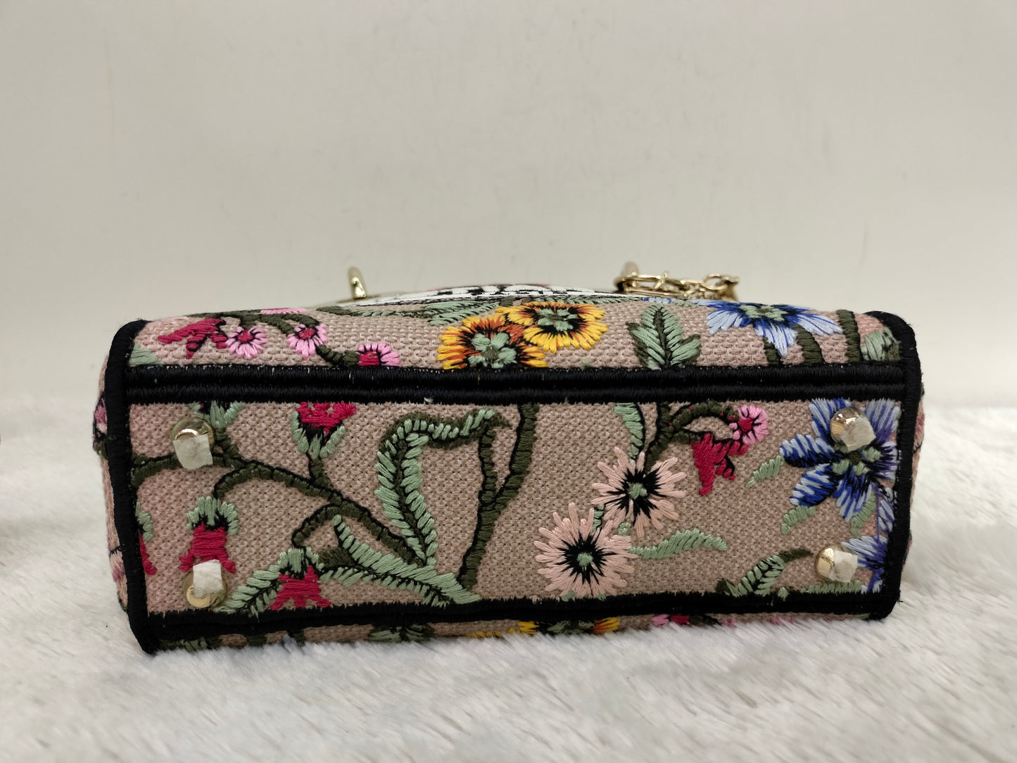 Lady Dior Mini D Lite Embroidered Canvas Mille Fleurs GHW 2023