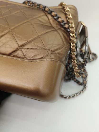Chanel Gabrielle Small Calfskin Bronze #23