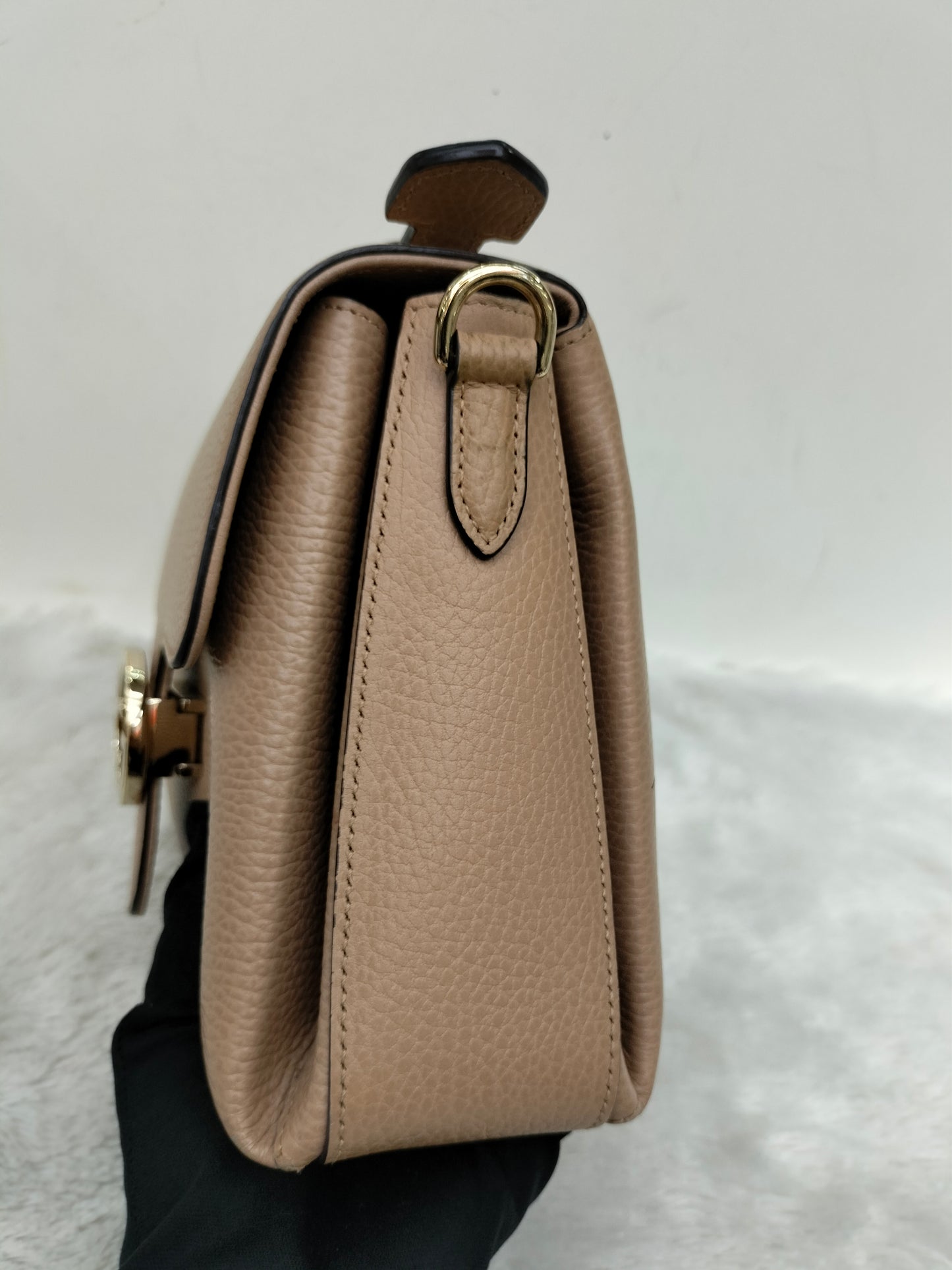 Gucci Interlocking Top Handle Beige GHW