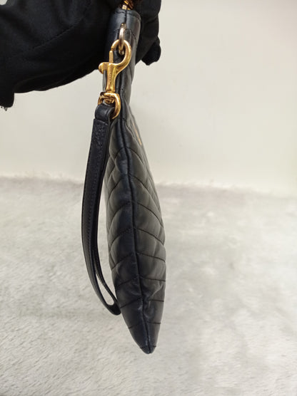 YsL Tablet Pouch Matelasse Monogram Cassandre Calfskin Black GHW 2016