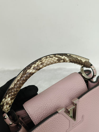 LV Capucines BB Taurillon Magnolia Handle Python 2016