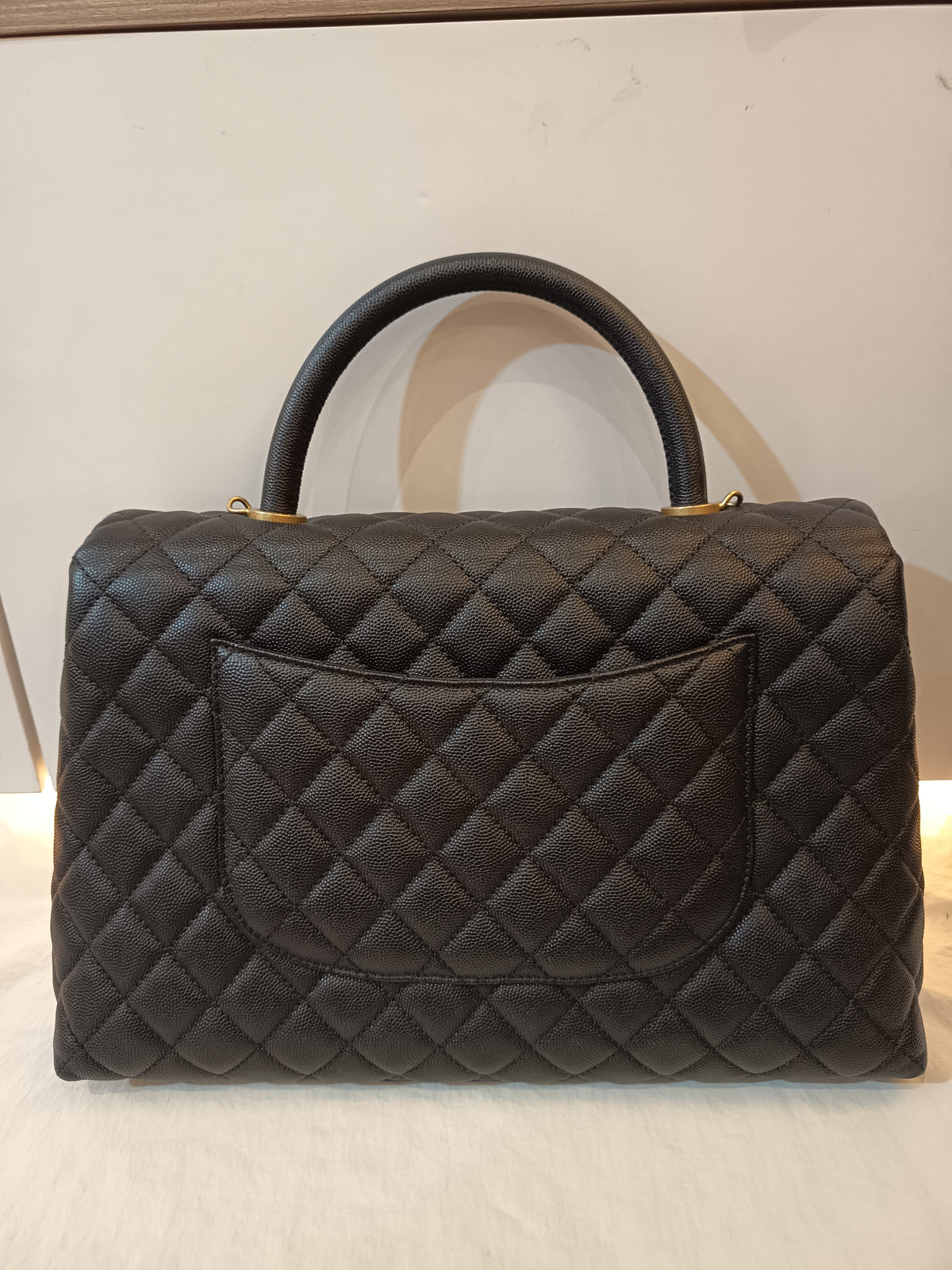 Chanel Coco Handle Large Caviar Black GHW #25