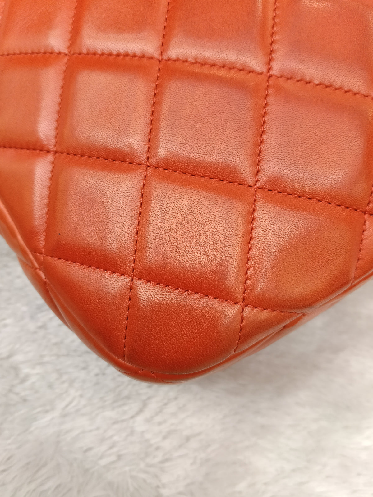 Chanel Camera Lamb Red Coral SHW #15