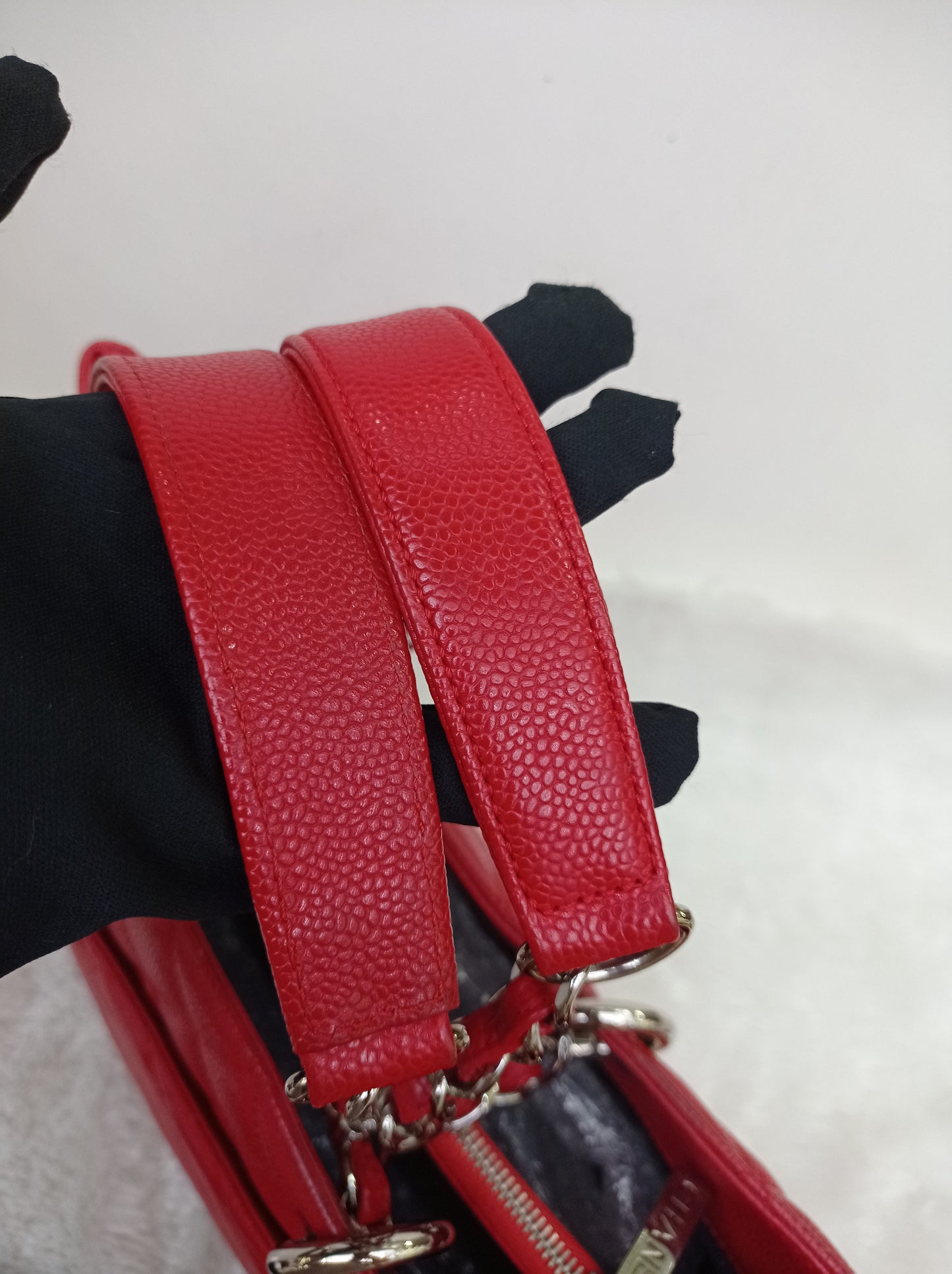 Chanel GST Caviar Red SHW #19