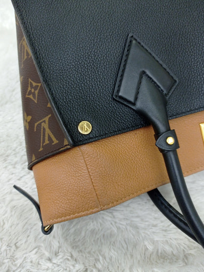 LV On My Side MM Monogram Grained Noir Brown 2019