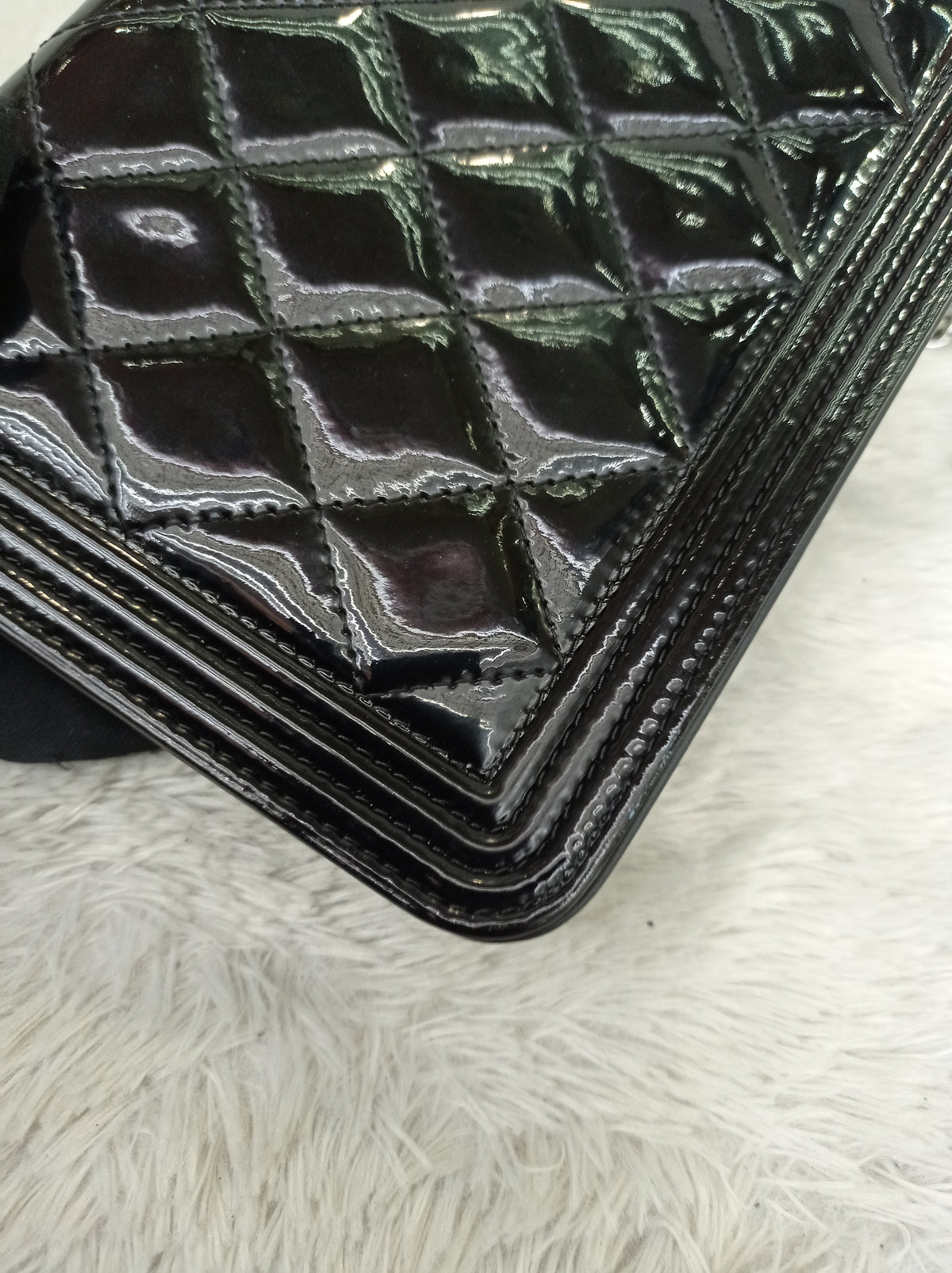 Chanel WOC Boy Patent Black SHW #20