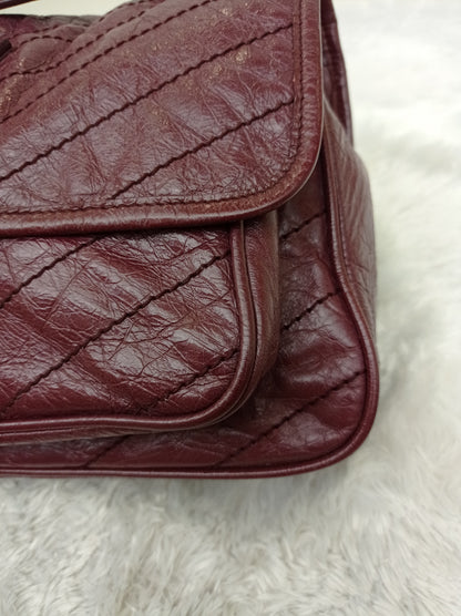 YsL Niki Medium Calfskin Burgundy RHW 2018