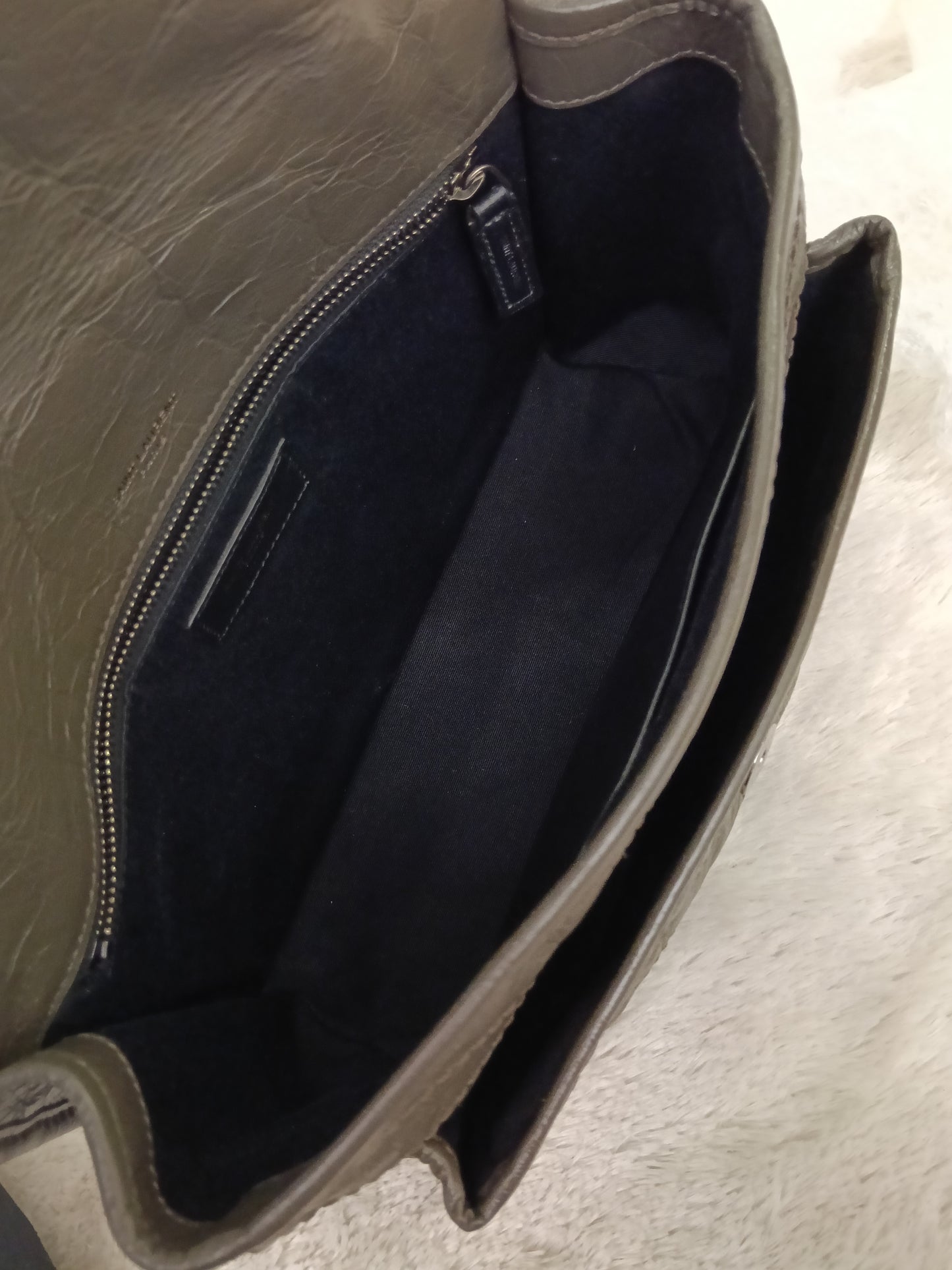 YsL Niki Medium Calfskin Grey RHW 2020