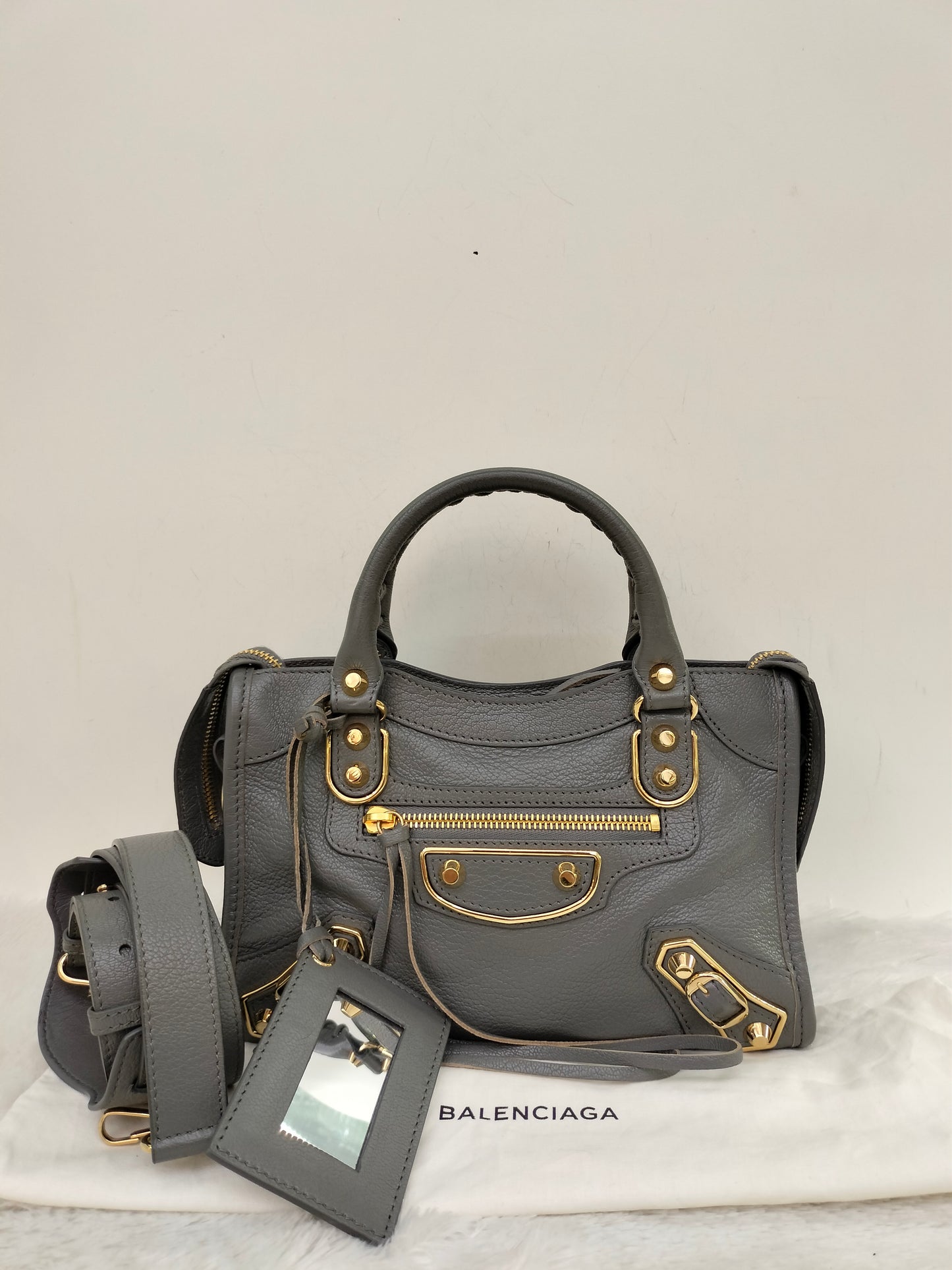 Balenciaga Mini City Edge Grey GHW 2017