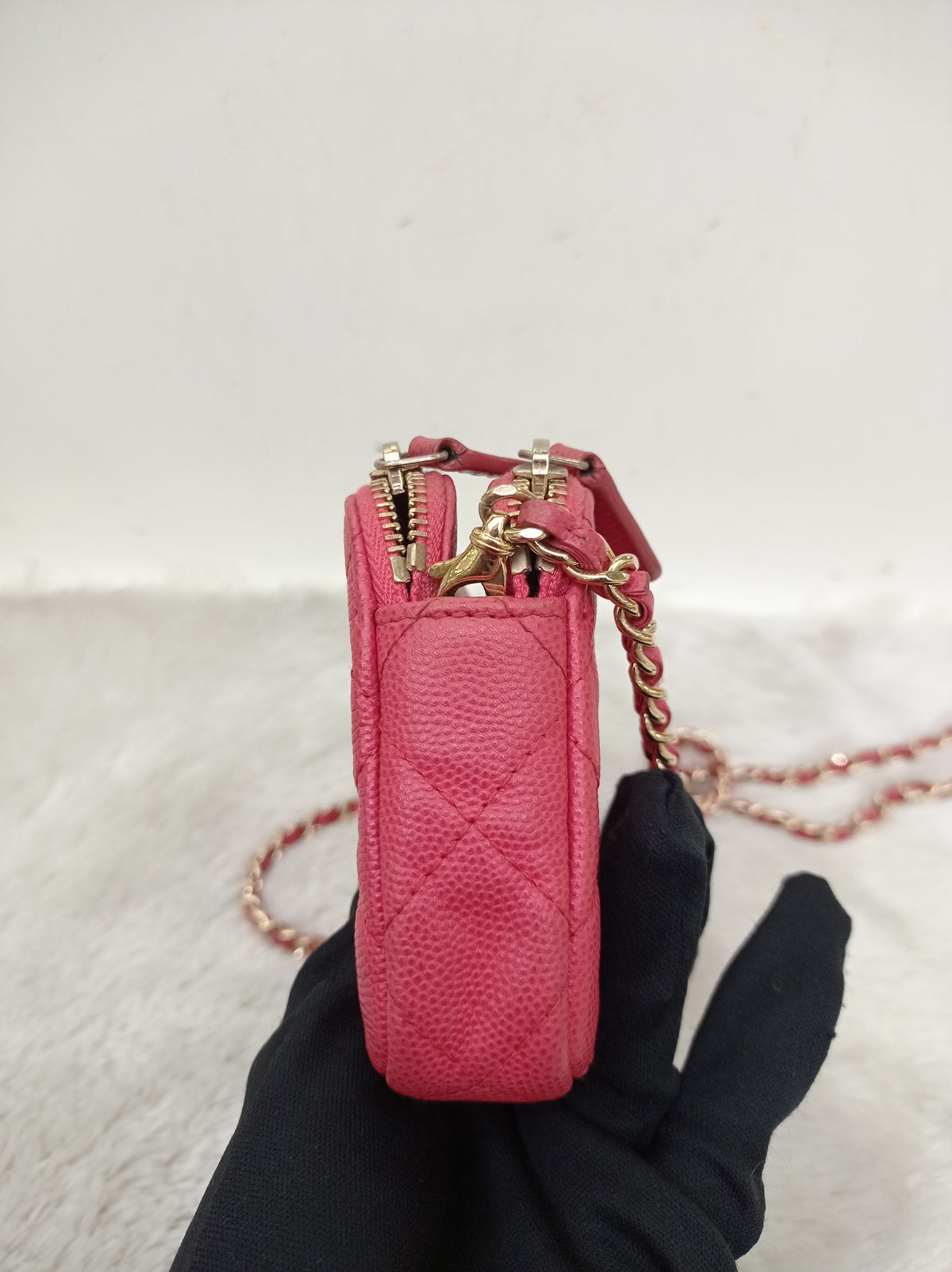 Chanel WOC Double Zip Caviar Pink GHW #23