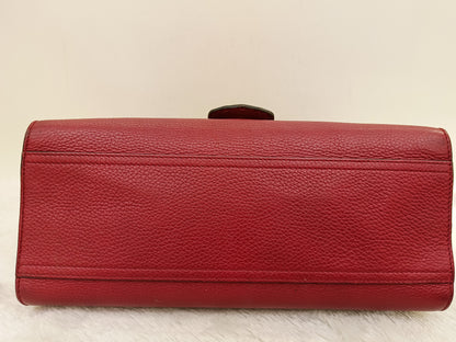 Gucci Top Handle Medium Marmont Grained Red GHW