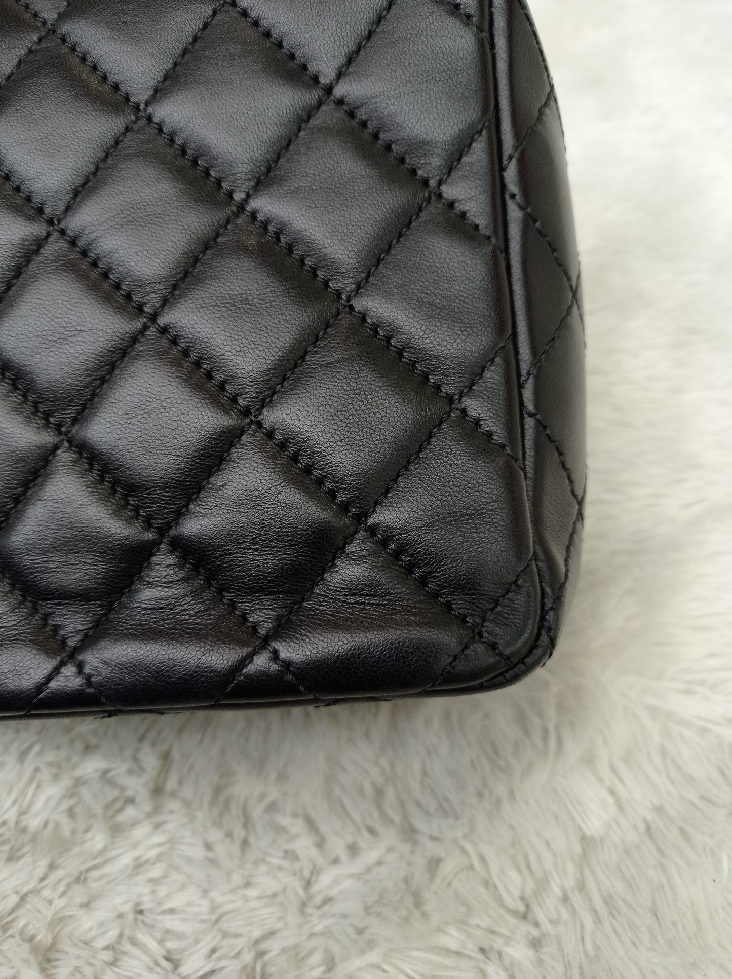 Chanel Medium Westminster Pearl Flap Lamb Black SHW #21