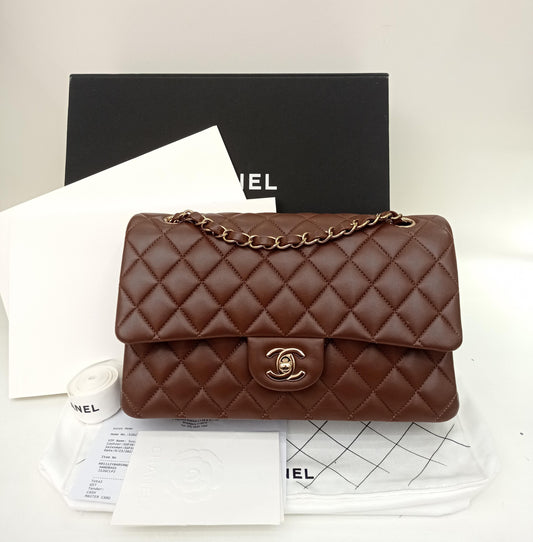 Chanel Medium Lamb Brown GHW DF (CHIP) 2023