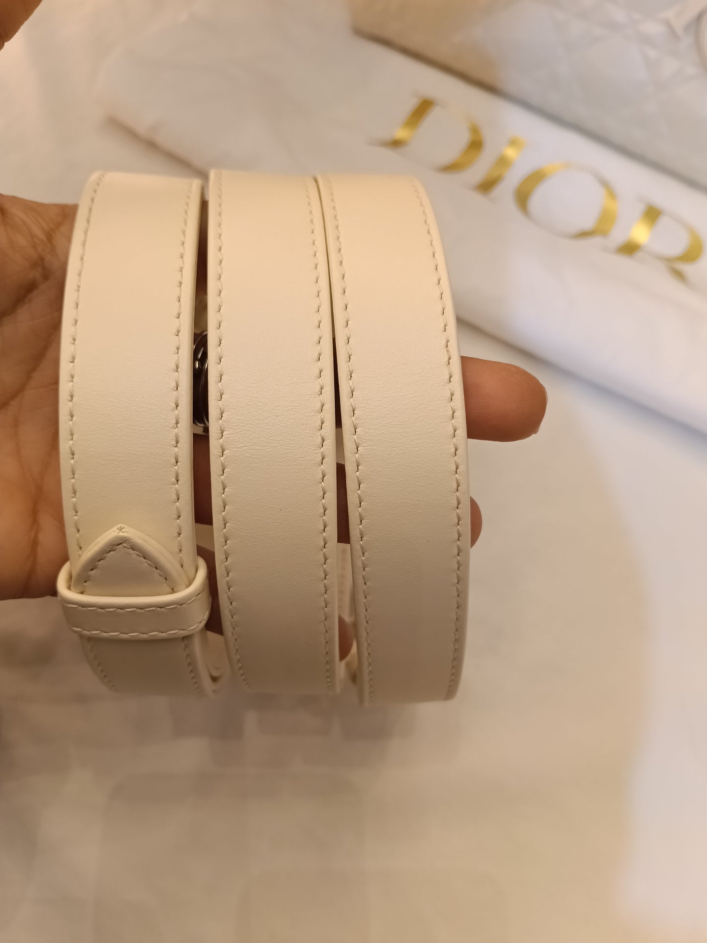 Dior Lady D'Joy Medium Cannage Diamond Latte 2022
