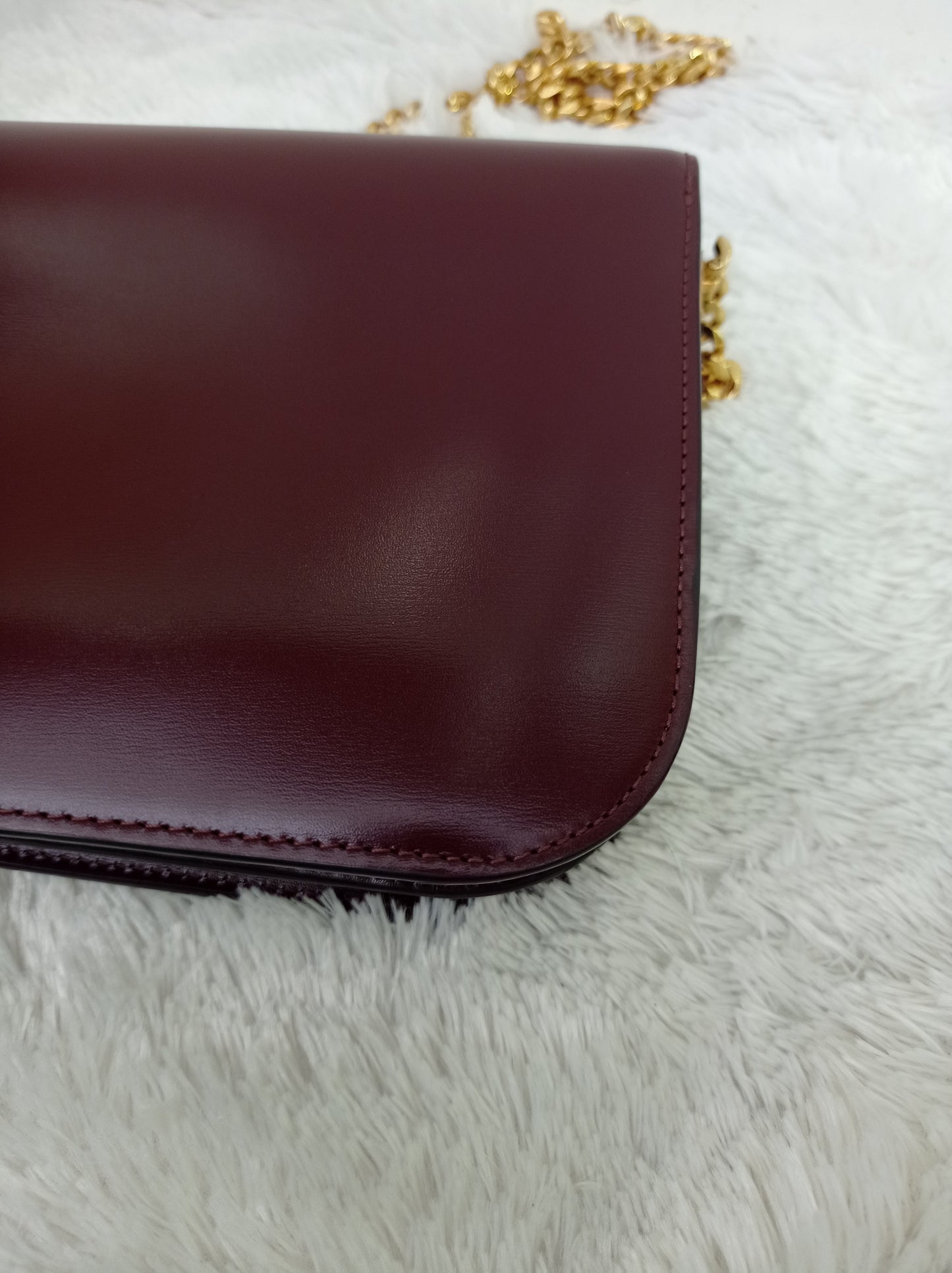 Celine Triomphe College Calfskin Dark Burgundy GHW 2023