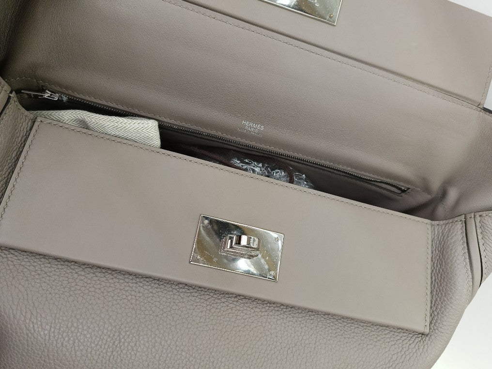 Hermes 2424 29cm Togo Swift Griss Asphalt PHW #C