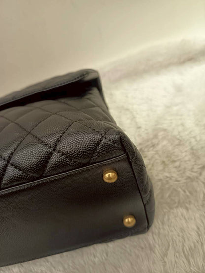 Chanel Coco Handle Large Caviar Black GHW #24
