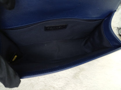 Chanel Boy 25 Lamb Navy Blue RHW #21