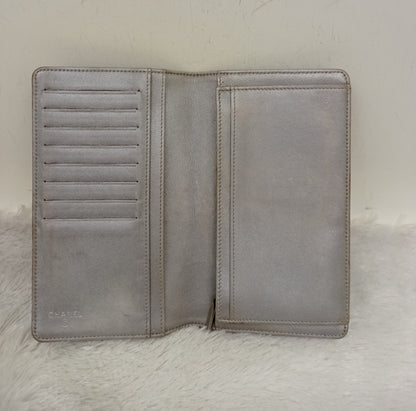 Chanel Timeless Long Flap Wallet Embossed Camellia Black SHW #14