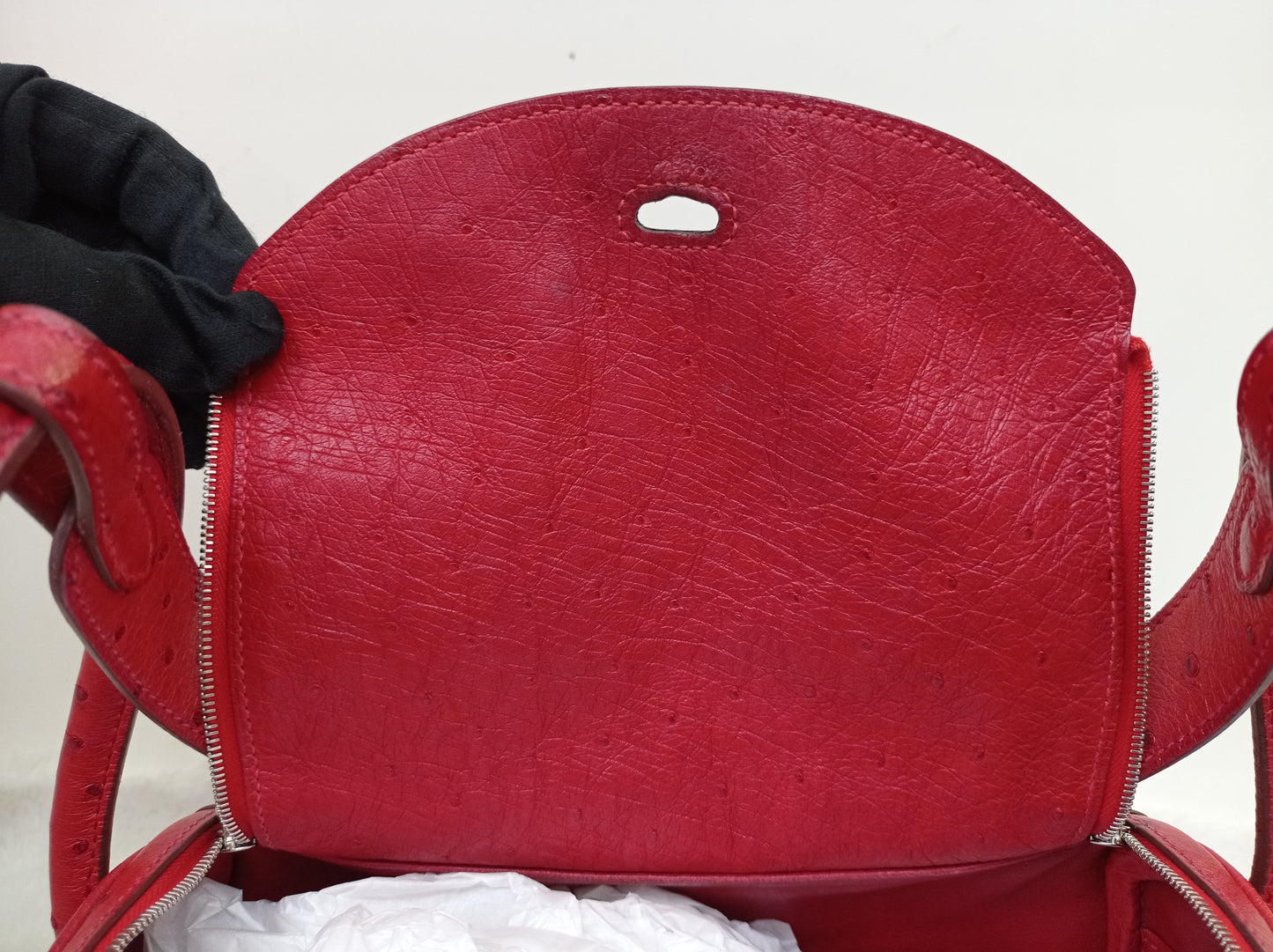 Lindy 26 Ostrich Rouge De Coeur PHW #X