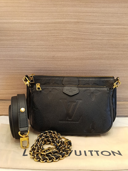 LV Multi Pochette Accesories NV Monogram Empreinte Noir (CHIP)