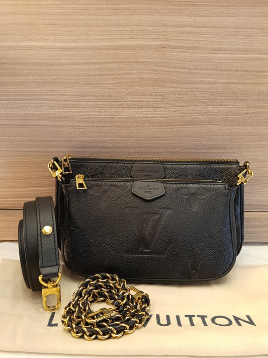 LV Multi Pochette Accesories NV Monogram Empreinte Noir (CHIP)