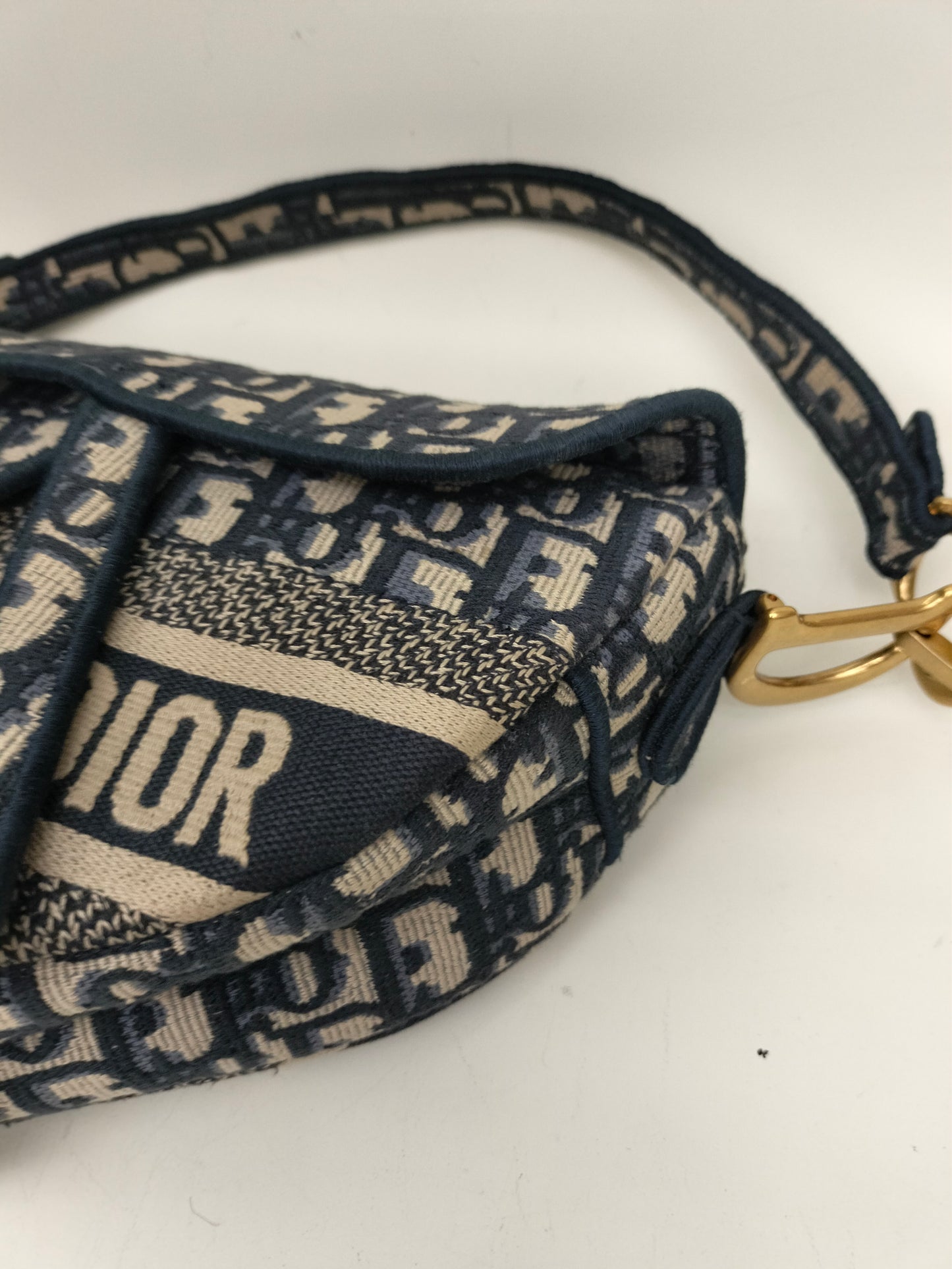 Dior Saddle Medium Oblique Navy GHW 2022