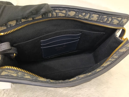 Dior Pouch Clutch Montaigne Oblique Navy GHW 2023