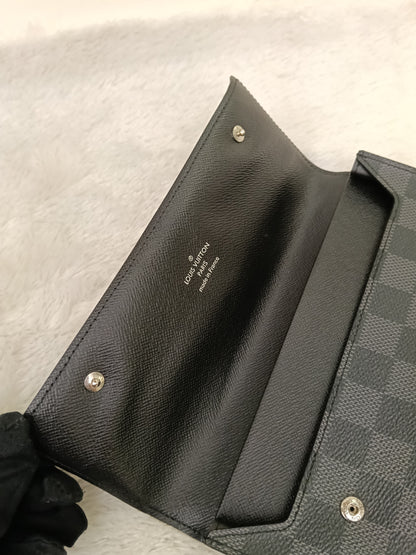 LV Portefeuille Long Modulable Wallet Graphite