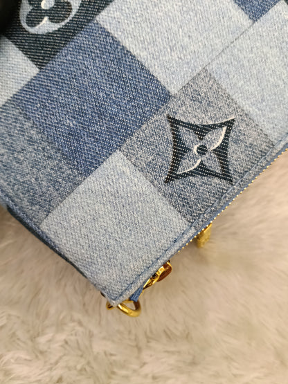 LV Multi Pochette Accessories Monogram Denim Blue Rouge 2019