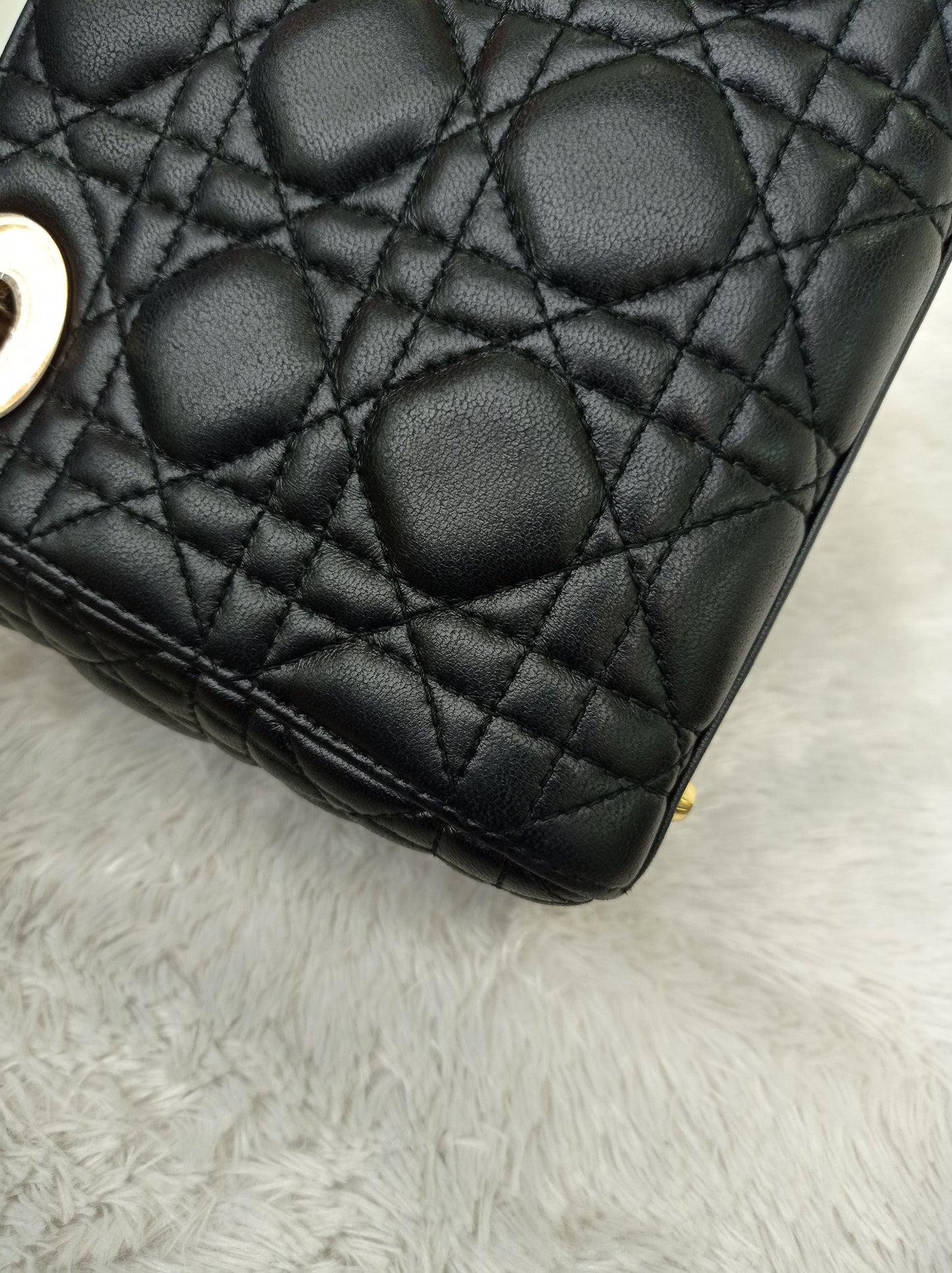 Lady Dior Mini Lamb Black GHW 2017