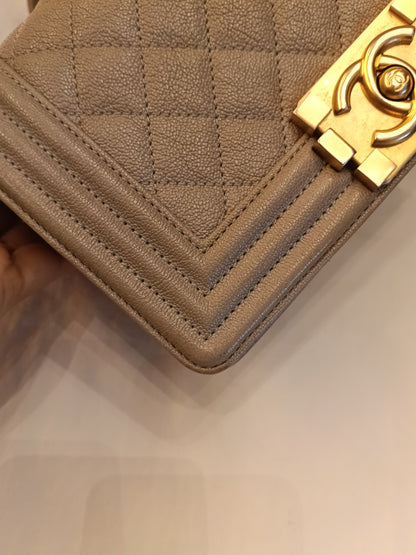 Chanel Boy 20 Caviar Taupe GHW #27
