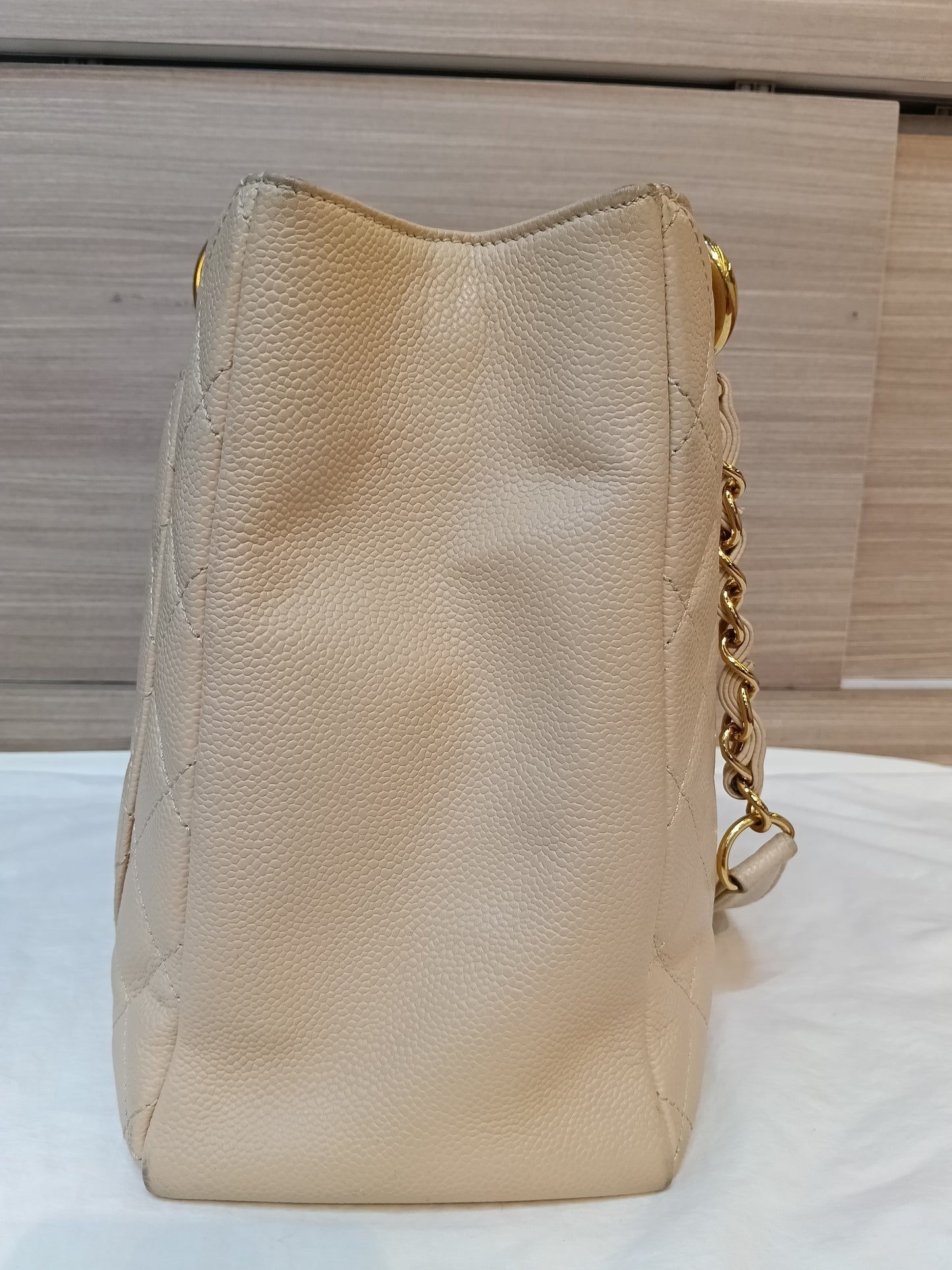 Chanel GST Caviar Beige GHW #16