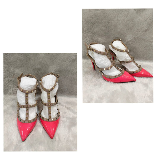 Valentino Rockstud Heels Patent Pink Size 37½