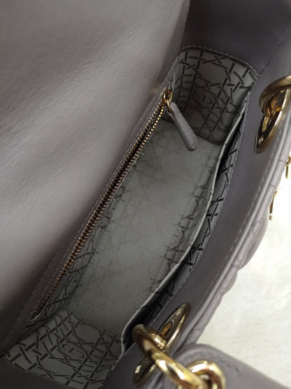 Lady Dior Small Lamb Grey GHW 2019