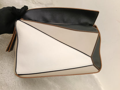 Loewe Puzzle Small Craft Light Oat Black SHW 2021